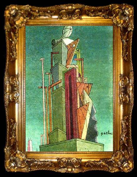 framed  giorgio de chirico komposition, ta009-2